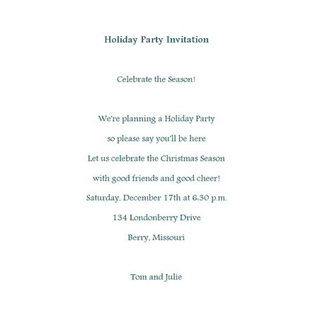 Holiday Party Template