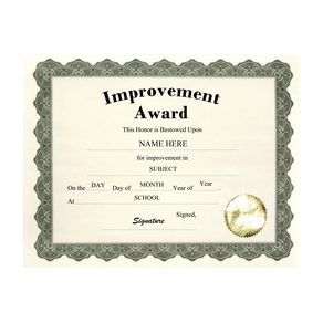 Improvement Award Template