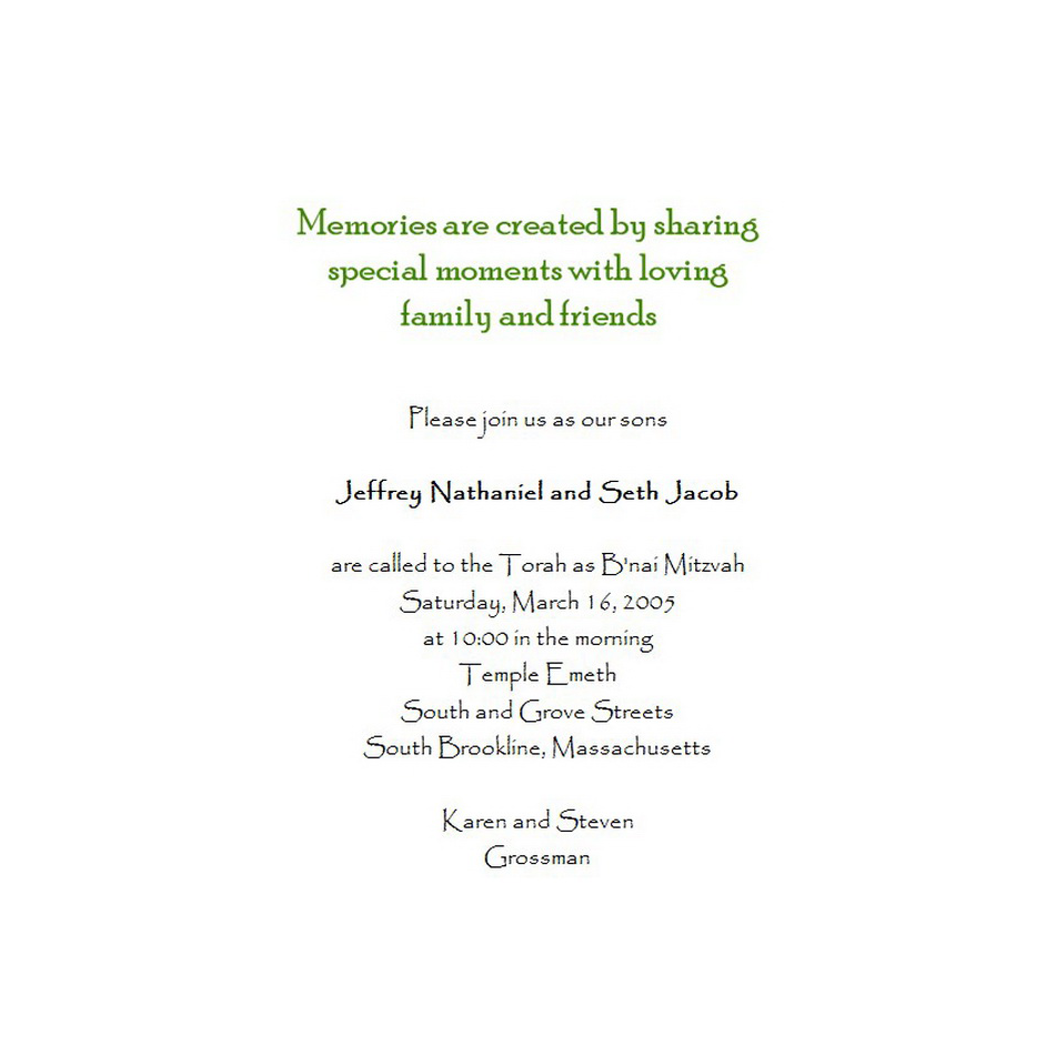 Invitation for Bnai Mitzvah Free Template Image Geographics 2