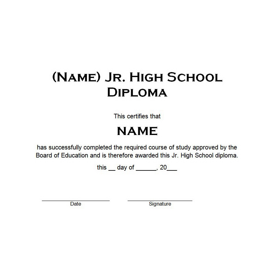 Jr High School Diploma Free Template Image Geographics 1