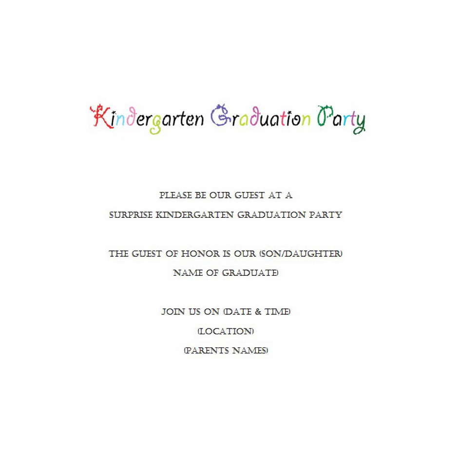 Kindergarten Graduation Invitation Free Template Image Geographics 7
