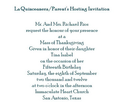 La Quinceanera Invitations Wording Geographics