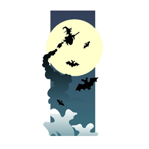Moon Witch Halloween 5 Clip Art