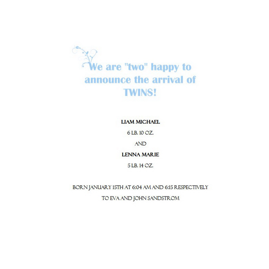 Multiple and Twins Announcements Free Template Image Geographics 1