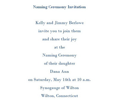 Naming Ceremony Invitations Wording Geographics