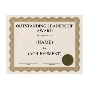 Outstanding Leadership Award Template