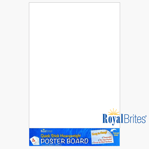 Quick Stick Poster Board White 22 x 28 Royal Brites