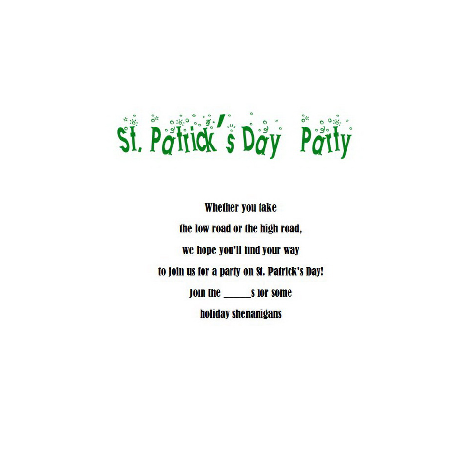 Saint Patricks Day Invitations Free Template Image Geographics 10