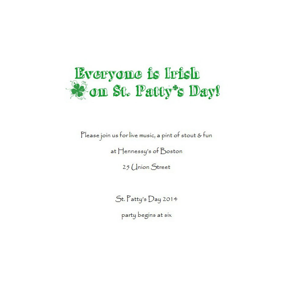 Saint Patricks Day Invitations Free Template Image Geographics 6