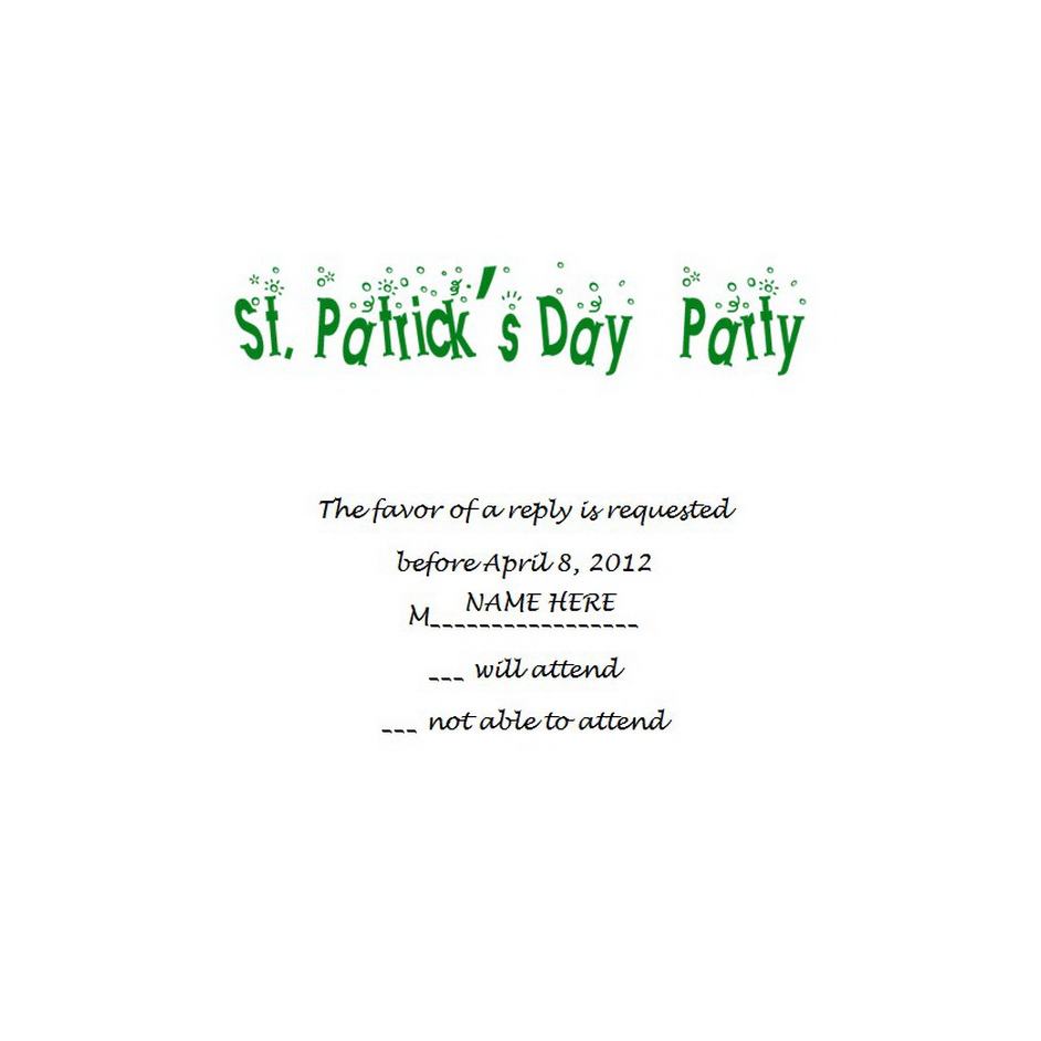 Saint Patricks Day Response Cards Free Template Image Geographics 2