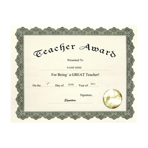 Teacher Award Template