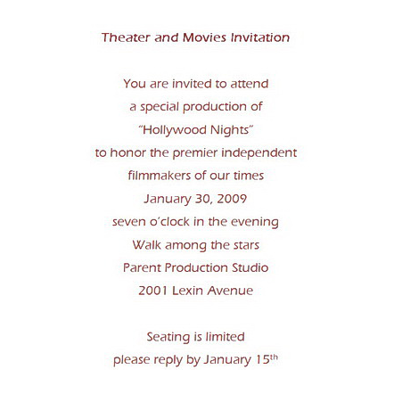 Theater and movies Template