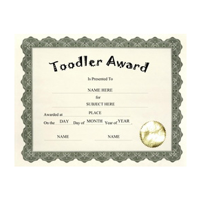 Toodler Award Template