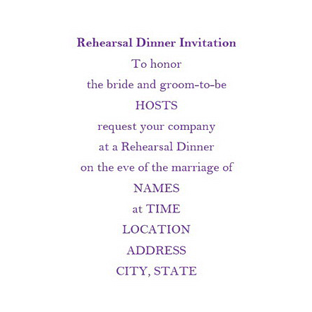 Wedding Rehearsal Dinner Template