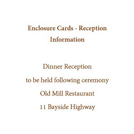 Wedding Enclosure Cards Wording Geographics 1