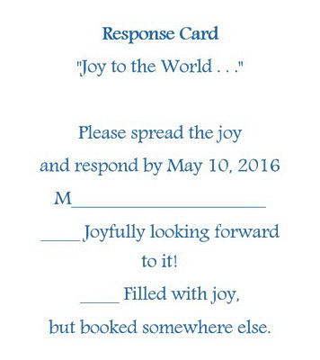 Wedding Invitation Response Cards Wording Geographics