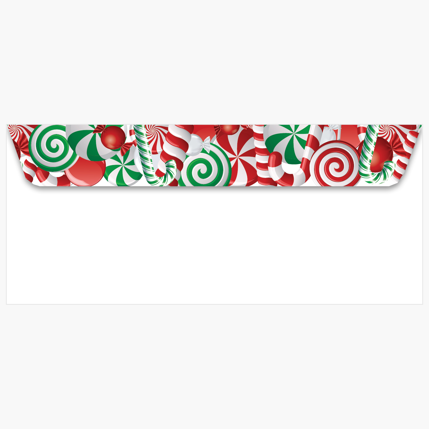 Candy Cane Glitter Envelopes No 10 Geographics