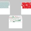 Christmas Lined Greeting Card Envelopes Geographics