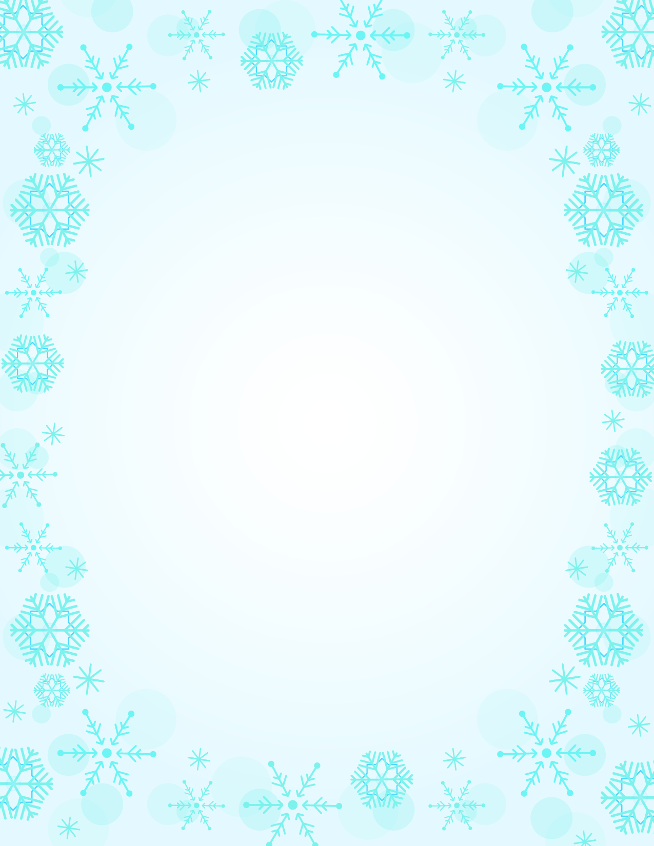 Blue Snowflake Christmas Letterhead Geographics