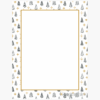 Christmas Tree Border Foiled Crown Gold Letterhead Geographics 49180
