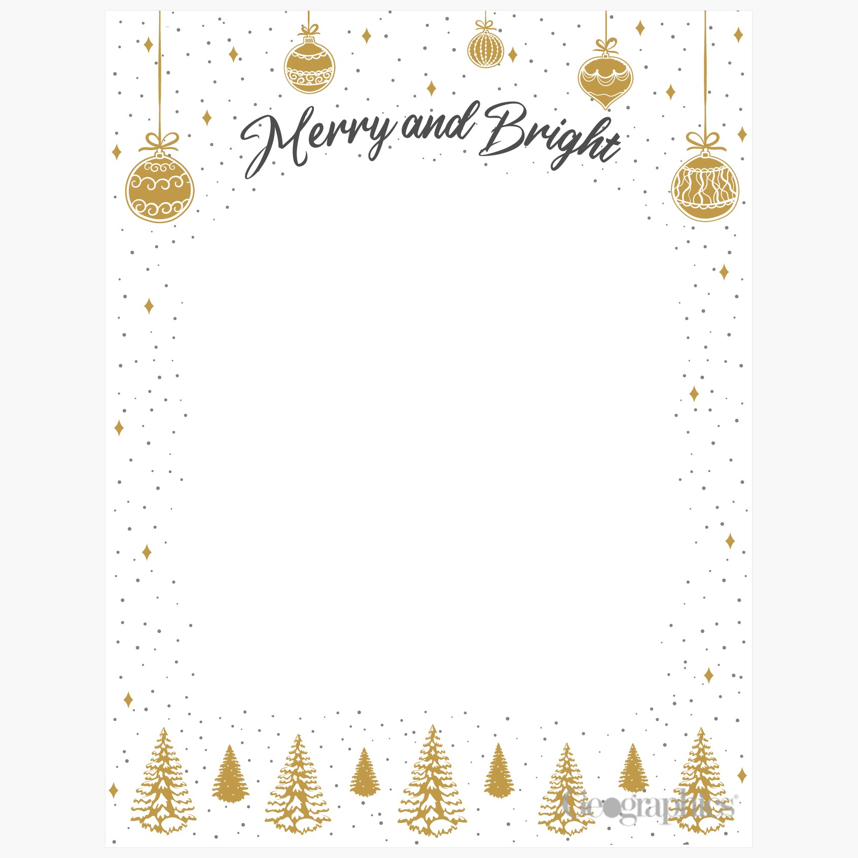 Merry and Bright letterhead Geographics 49246