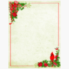 Poinsettia and Cardinal letterhead 49182