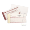 Gift Certificate Books with White Envelopes Custom Printing
