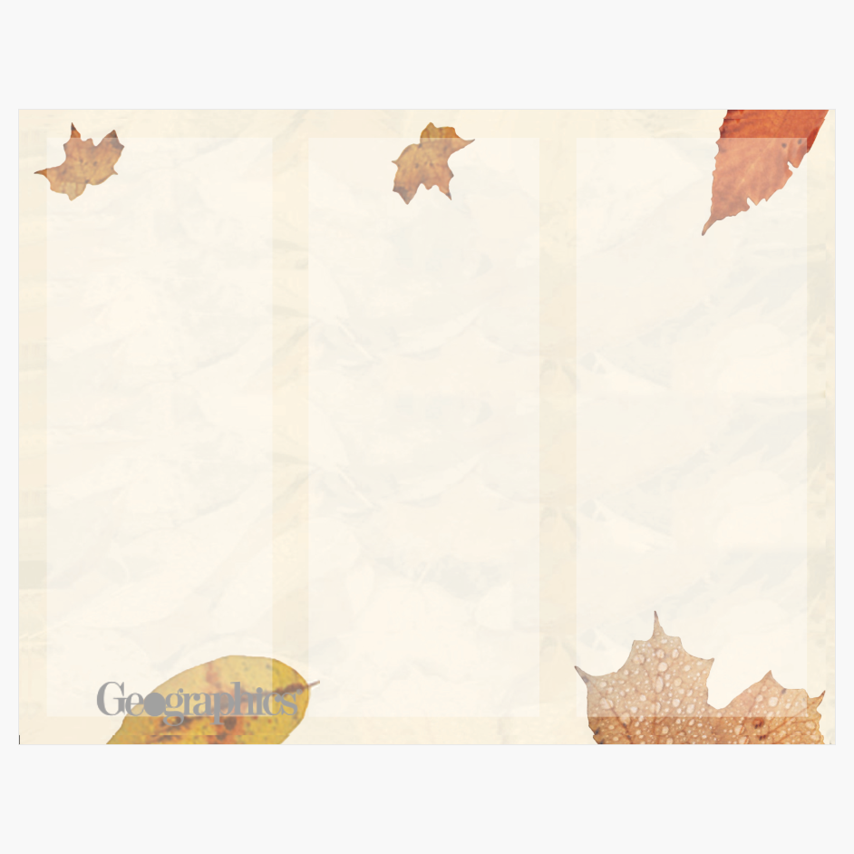 Crushed Leaves Tri-Fold Brochures, 8.5"x11" Print on Demand