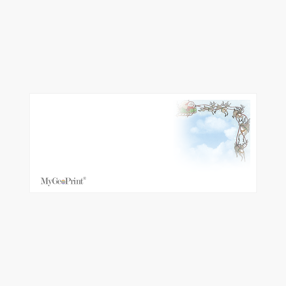 MGP00026CHR ENV Clouds and Reindeer Envelopes MyGeoPrint