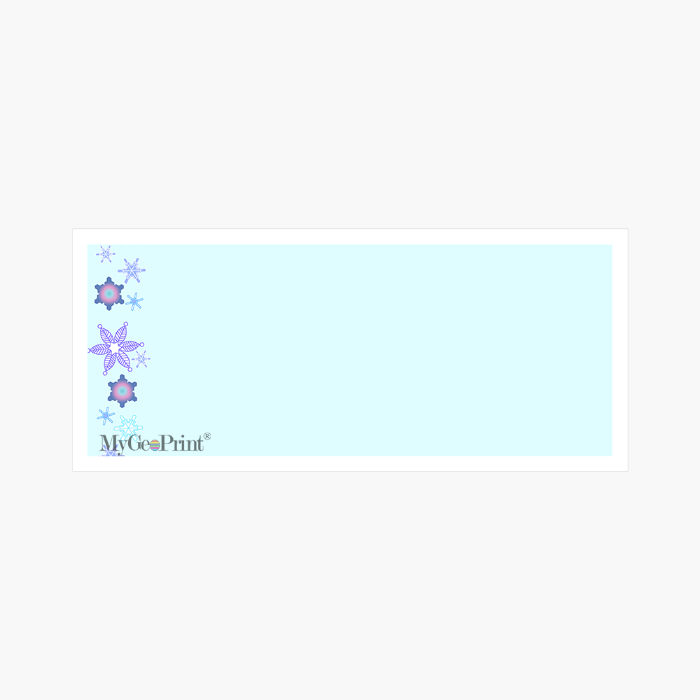 MGP00038CHR ENV Glacier Snowflakes Envelopes MyGeoPrint