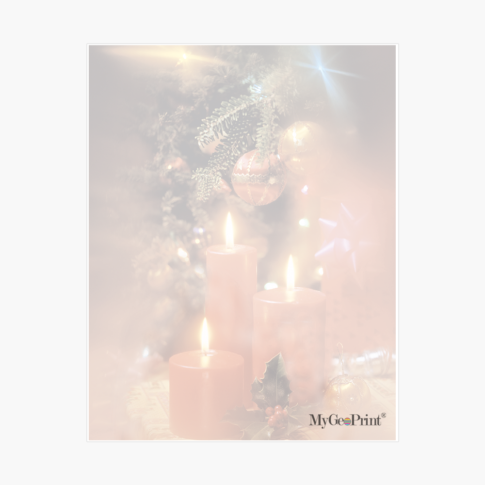Christmas Candle Letterhead MyGeoPrint