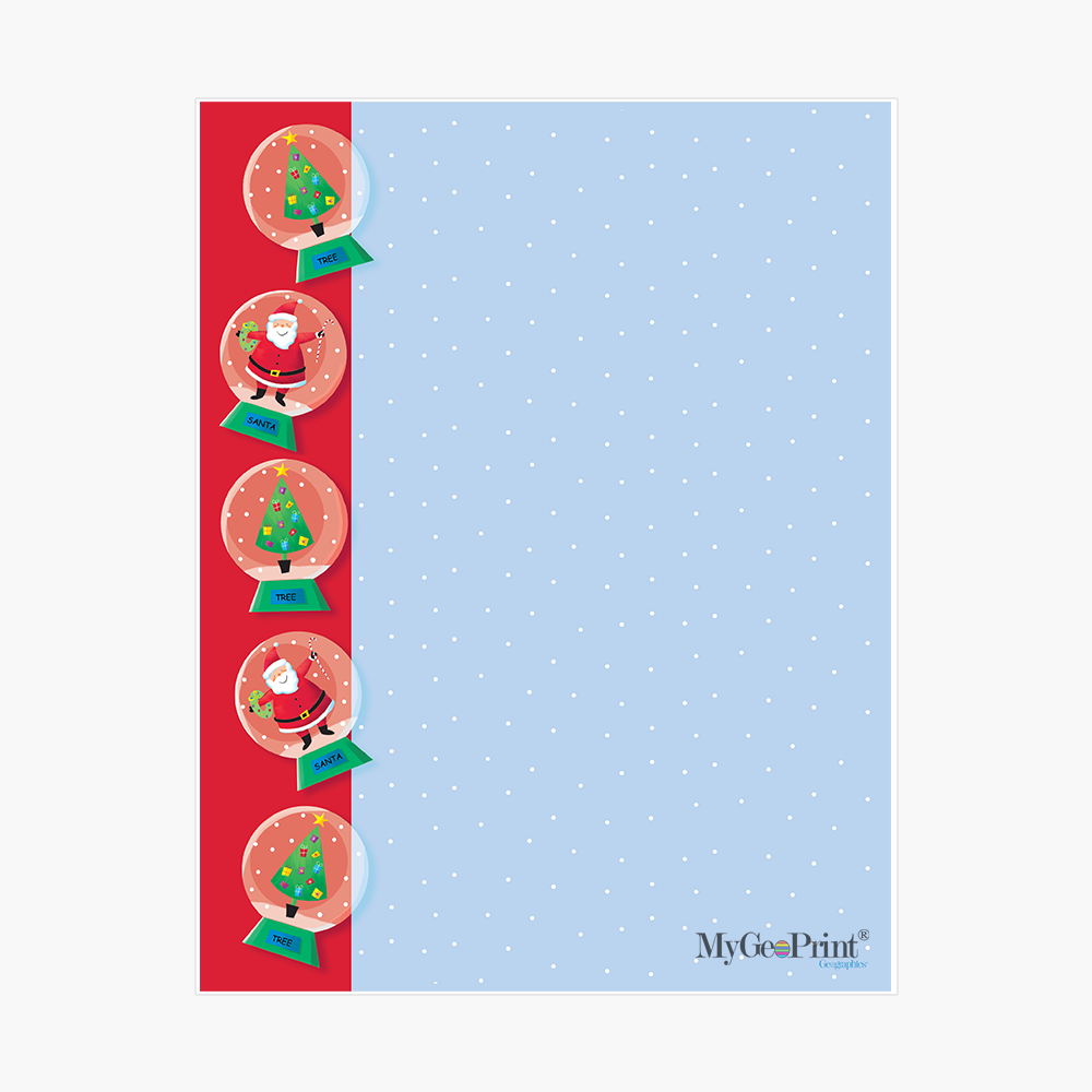 Snow Globes Letterhead MyGeoPrint.