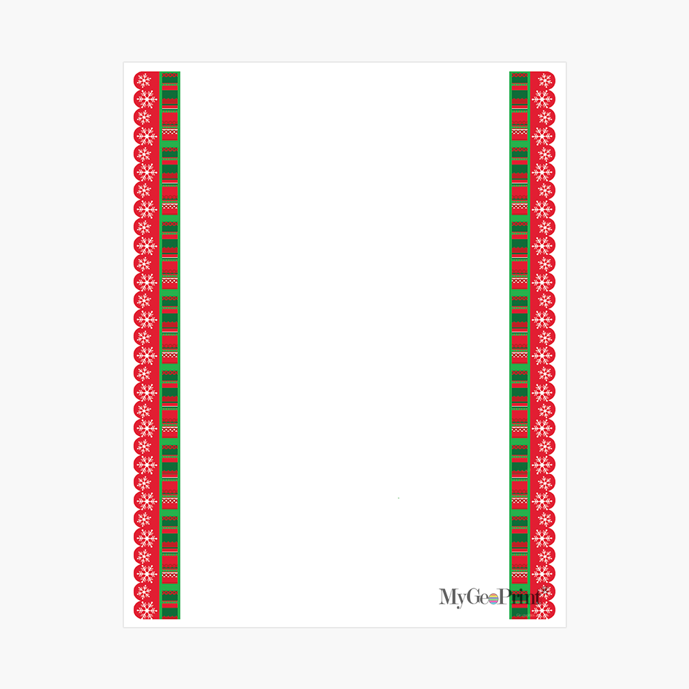 Christmas Ribbon Letterhead MyGeoPrint