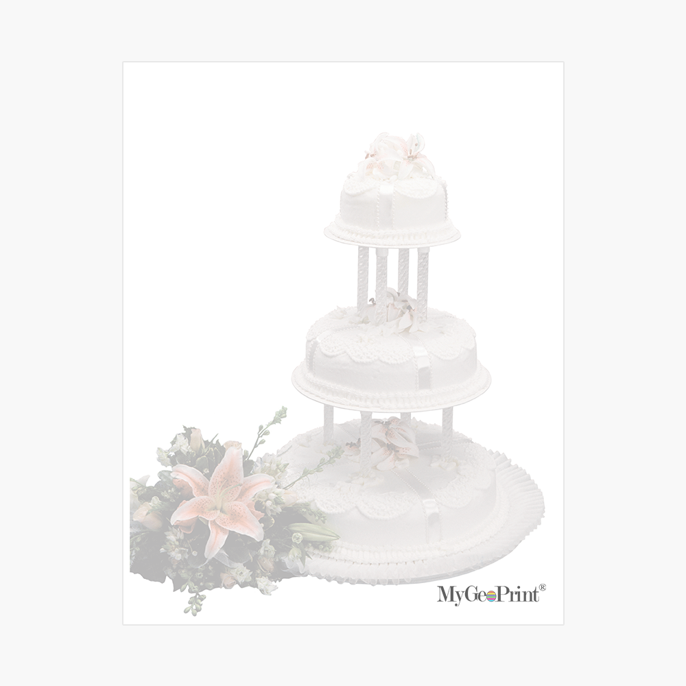 MGP000118 LETT Wedding Cake 4 Letterhead MyGeoPrint