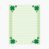 St Patrick s 4 Leaf Clover Letterhead MyGeoPrint MGP0001136 LETT