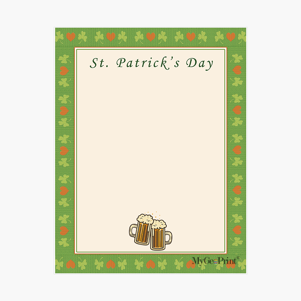 St Patrick s Beer Letterhead MyGeoPrint MGP0001131 LETT
