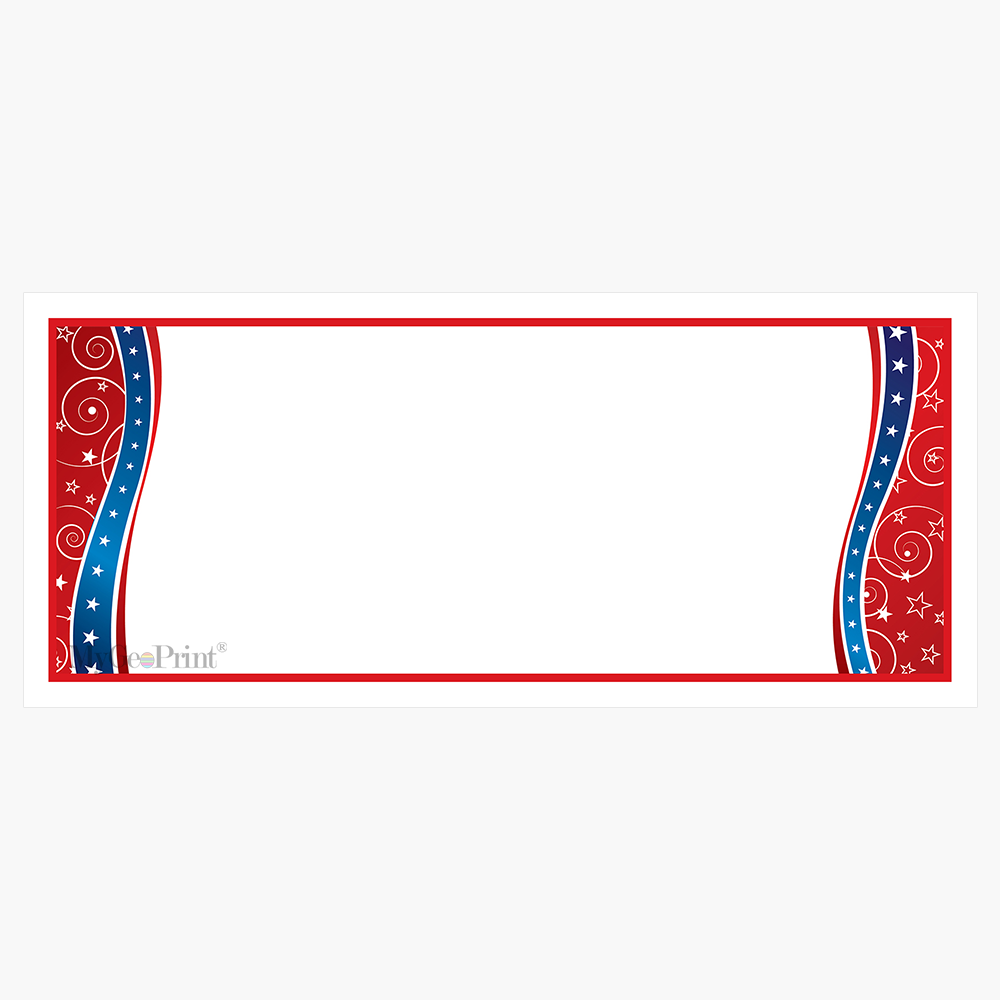 Patriotic Swirls Envelopes MyGeoPrint 48986 ENV No 10 4 12x9 5