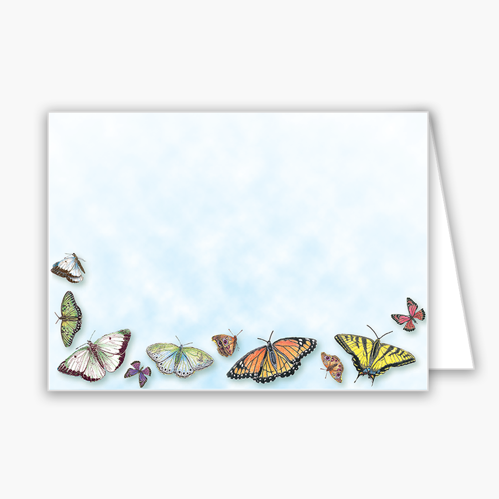 Butterflies Baronial Horizontal Folded Card No 6 Geographics 44352 CDFV 4 6320x6 25
