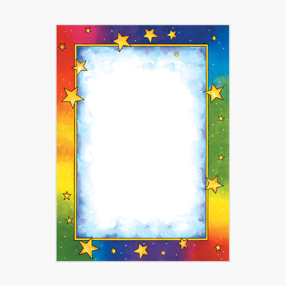 Rainbow Stars Baronial Card No 7 Geographics 81319K CDS 5 13 x7