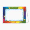Rainbow Stars Baronial Horizontal Folded Card No 4 Geographics 81319K CDFV 3 5 x4 88