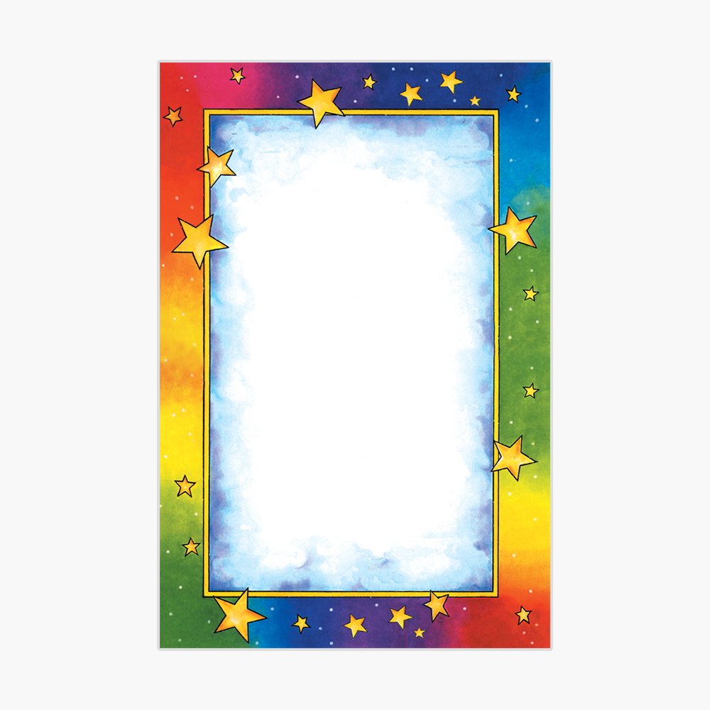 Rainbow Stars Full Color Poster Board Geographics 81319K PB 12x18 1