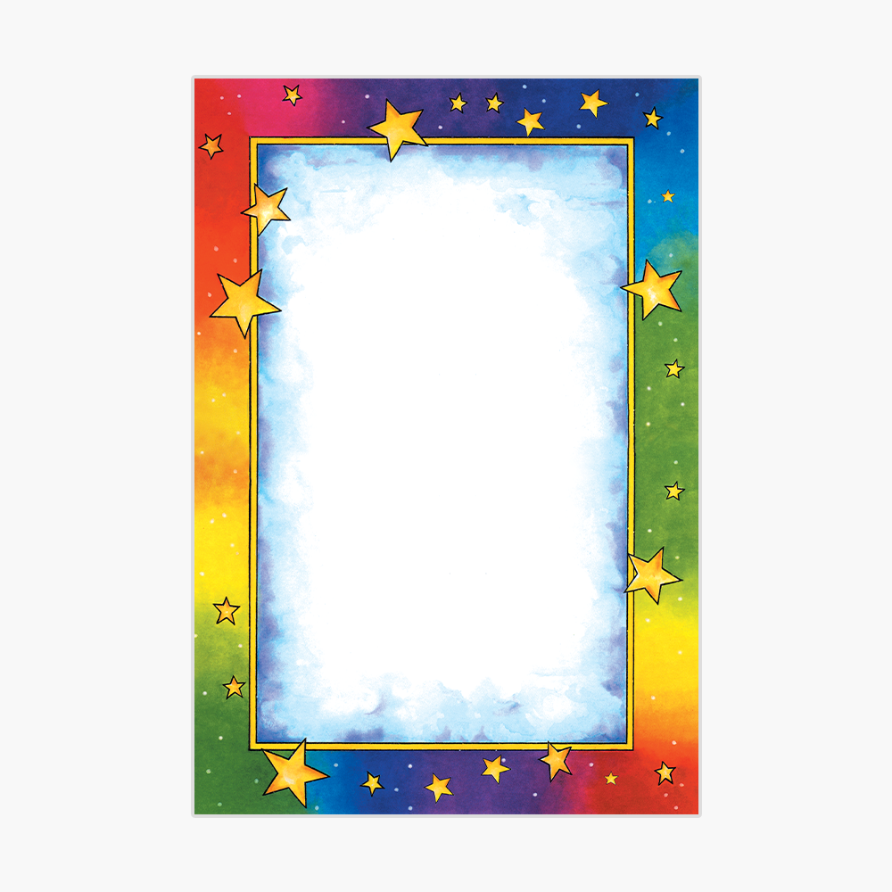 Rainbow Stars Full Color Poster Board Geographics 81319K PB 13x19 1