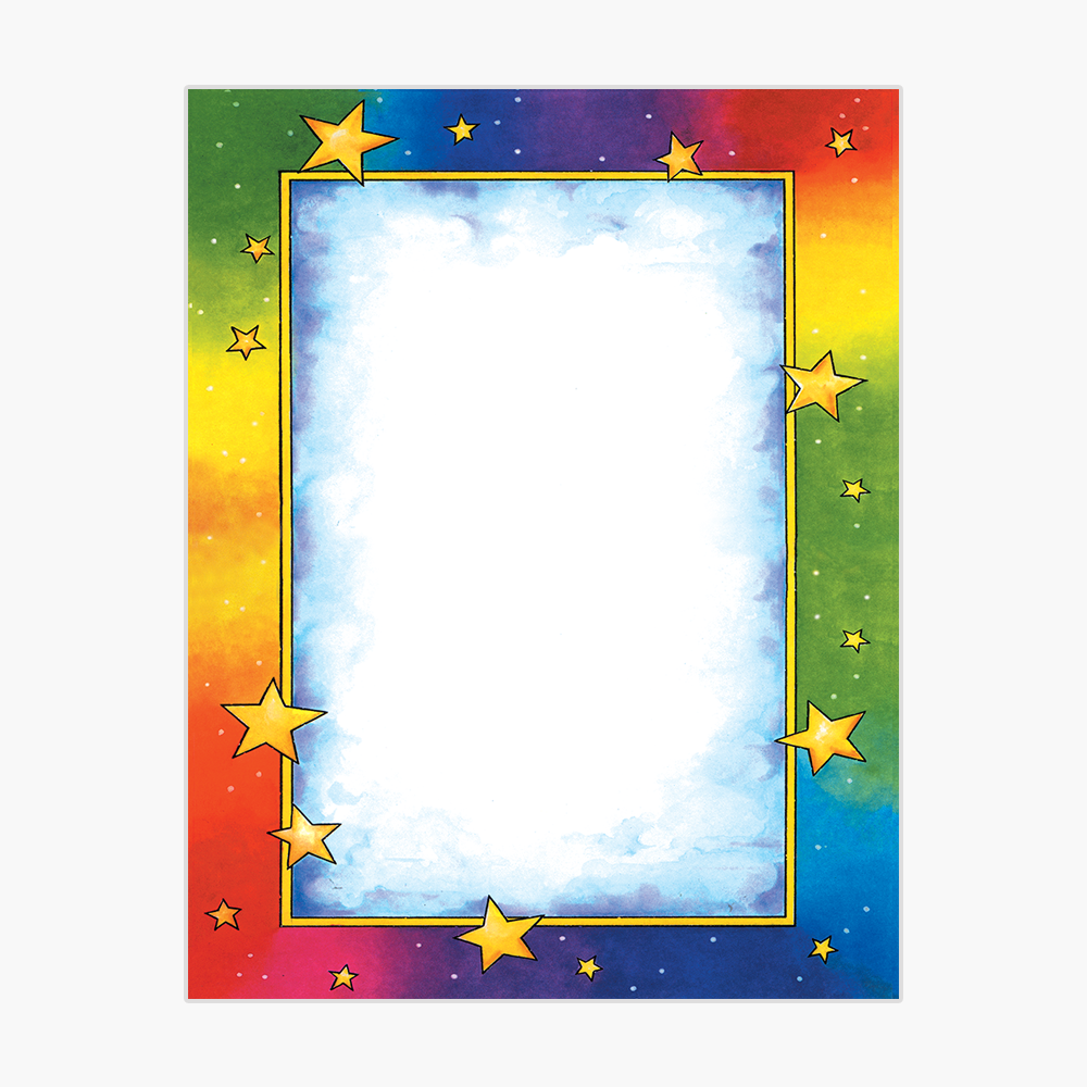 Rainbow Stars Letterhead Geographics 81319K LETT 8 5x11 1