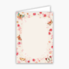 Butterfly and Roses Baronial Vertical Folded Card No 4 Geographics 46883S CDFV 3 5x4 88 1
