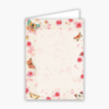 Butterfly and Roses Baronial Vertical Folded Card No 4 Geographics 46883S CDFV 3 5x4 88