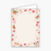Butterfly and Roses Baronial Vertical Folded Card No 7 Geographics 46883S CDFV 5 13x7 1 1