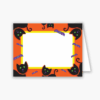 Halloween Cats and Bats Baronial Horizontal Folded Card No 5 Geographics S01254 CDFV 4 25x5 5