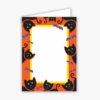 Halloween Cats and Bats Baronial Vertical Folded Card No 7 Geographics S01254 CDFV 5 13x7 1