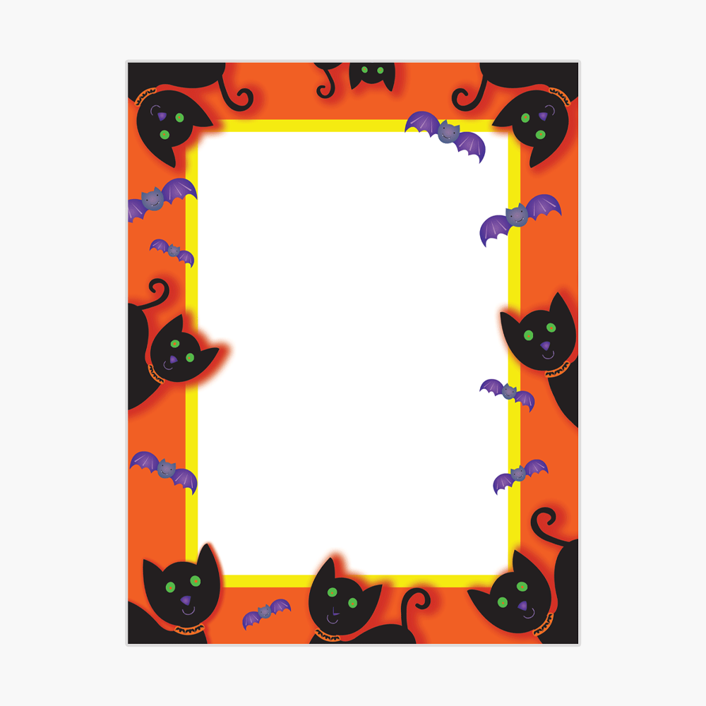 Halloween Cats and Bats Letterhead Geographics S01254 LETT 8 5x11 1
