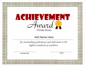 College Achievement Award College Achievement Award